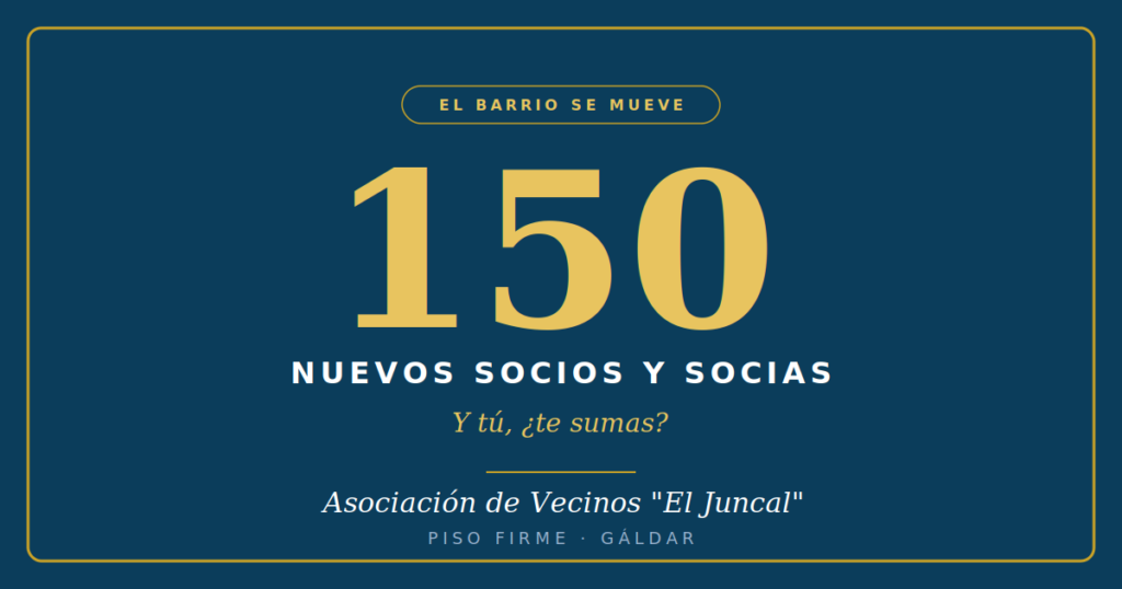 Ya somos 150 nuevos socios en El Juncal