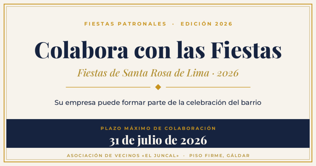 Colabora con las Fiestas de Santa Rosa de Lima 2026