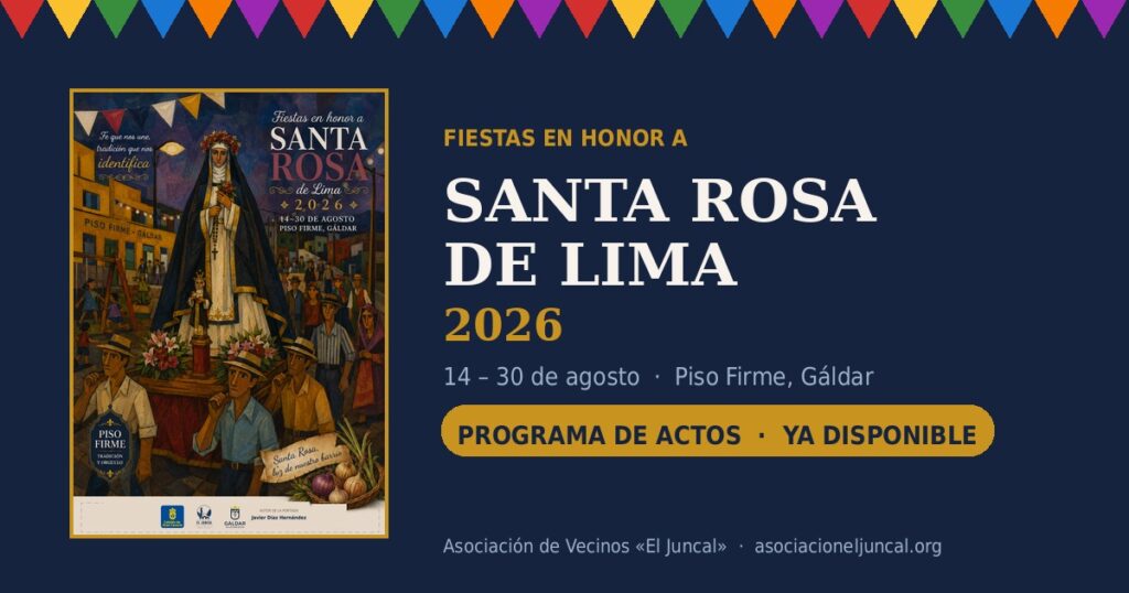Ya está aquí el programa de las Fiestas de Santa Rosa de Lima 2026