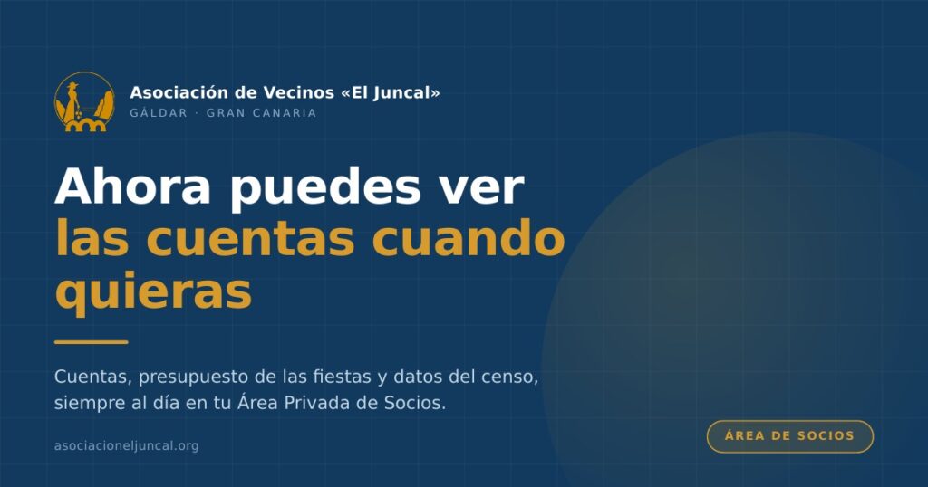 Ahora puedes ver las cuentas de la asociación cuando quieras
